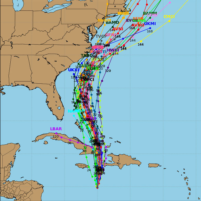 Hurricane Spaghetti Model